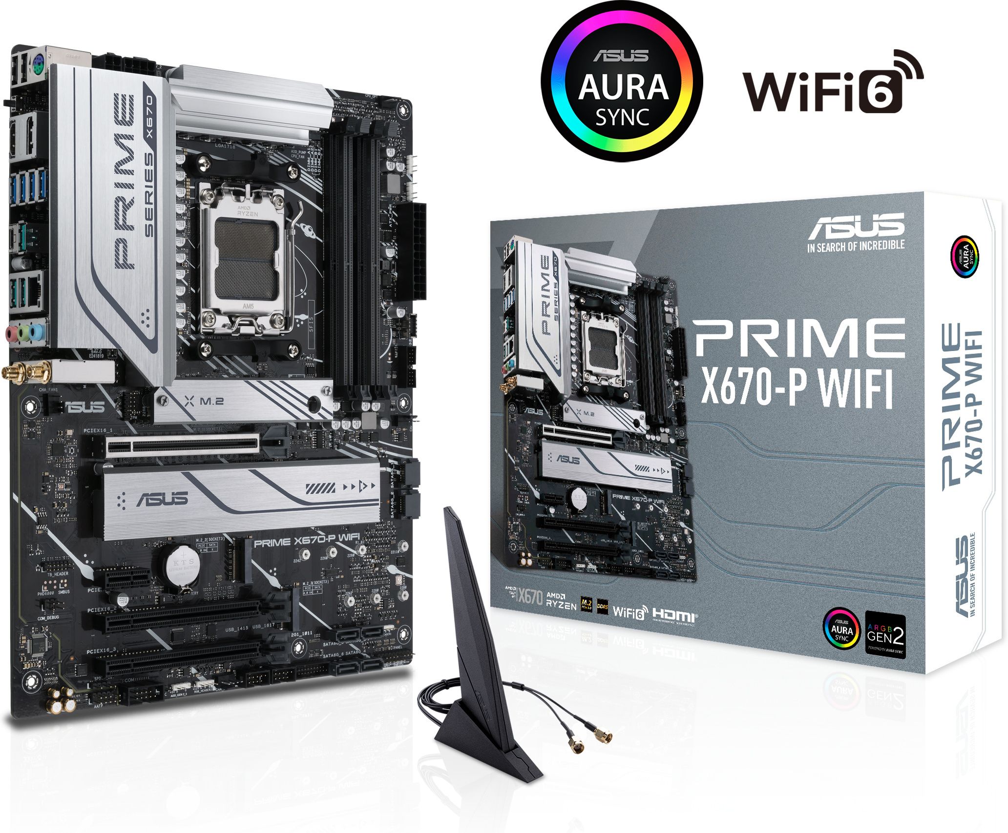 ASUS PRIME X670-P WIFI AM5 ATX MB 4xDIMM DDR5 3xM.2 6xSATA